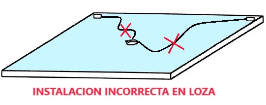 Instalación incorrecta en losa
